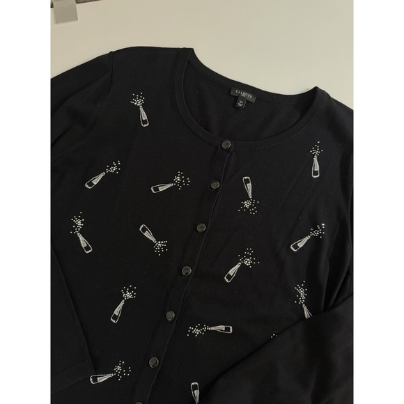 Talbots Sweaters - Talbots Plus Size 2X Cardigan Button Up Party Champagne New Year Preppy Bubbly